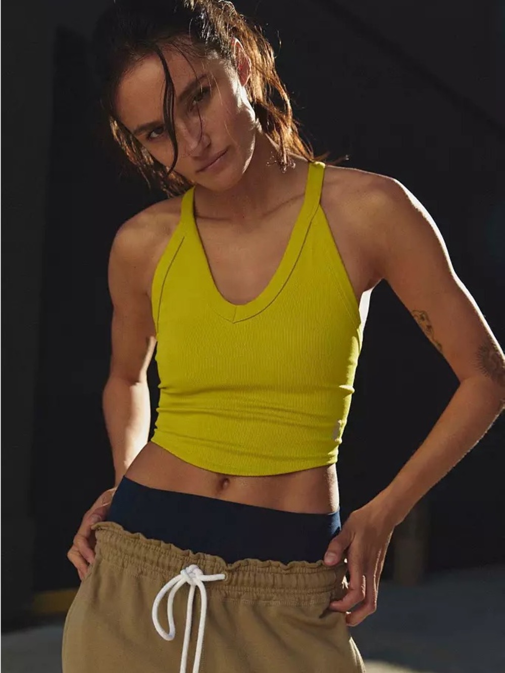 NWT FP Movement All Clear V Neck Cami | Honeydew | Size M/L